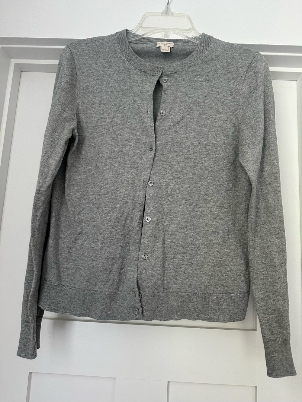 J. Crew Gray Caryn Button-Front Cardigan